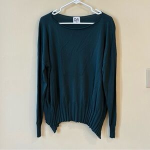 Planet By Lauren G Pima Cotton Boatneck Rib Sweater